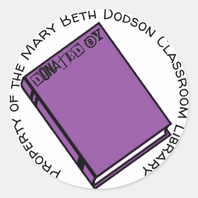 Donerad av runt klistermärke (Framsida)