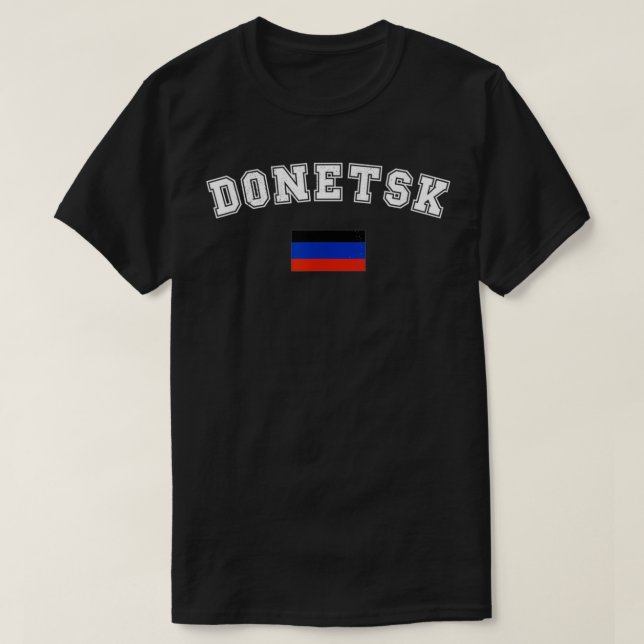 Donetsk Flagga Sport Competition Pride Vacation So T Shirt (Design framsida)