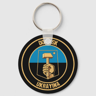 Donetsk Round Emblem Nyckelring