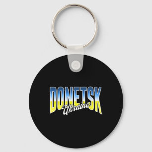Donetsk Ukraina Patriotisk Flagga Nationell Stolth Nyckelring