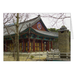 Donghwasa Buddhist Temple Daegu, Sydkorea Hälsningskort