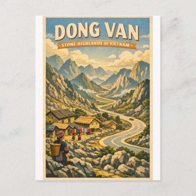 Dongvan-karstplatån, Ha Giang, Vietnam, Vykort (Framsida)