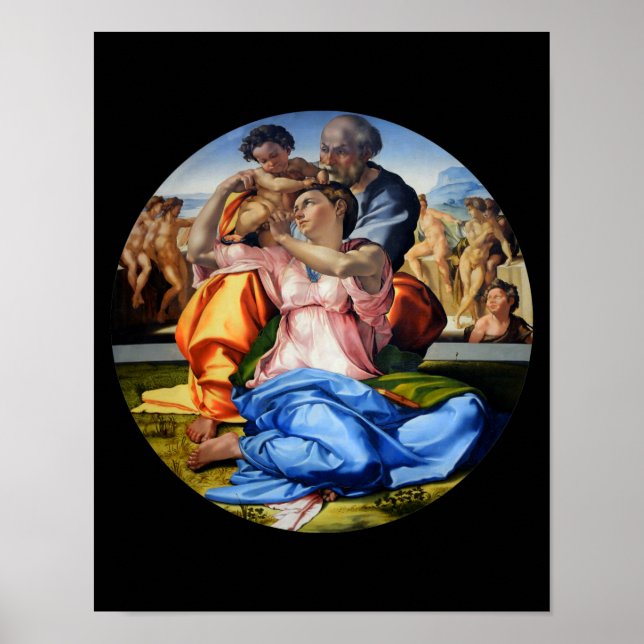 Doni Tondo, Doni Madona, Michelangelo, 1507 Poster (Framsidan)