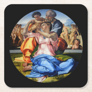 Doni Tondo, Doni Madona, Michelangelo, 1507 Underlägg Papper Kvadrat