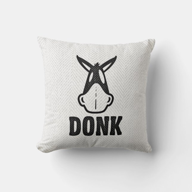 DONK - Svarten på vit - kudde (Framsida)