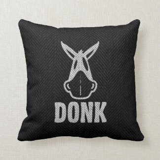 DONK - Vit på svart - kudde