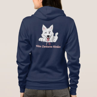 Donkere Hoodie met Zwitserse Witte Herder T-shirt