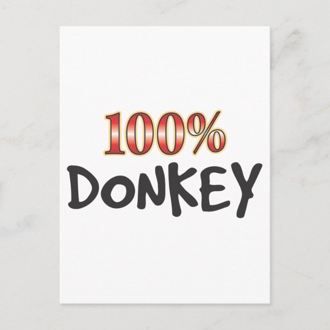 Donkey 100 % vykort (Framsida)