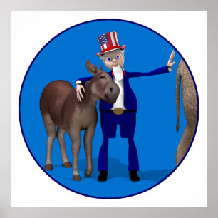 Donkey Älskare farbror Sam Poster