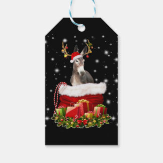 Donkey Älskare Gift| Lycklig Donkey God jul Presentetikett