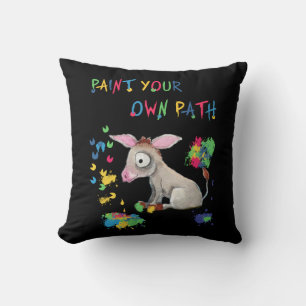 Donkey Älskare Gift Paint din egen Väg Kudde