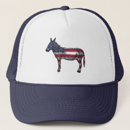 Donkey American Flagga Baseball Cap Keps