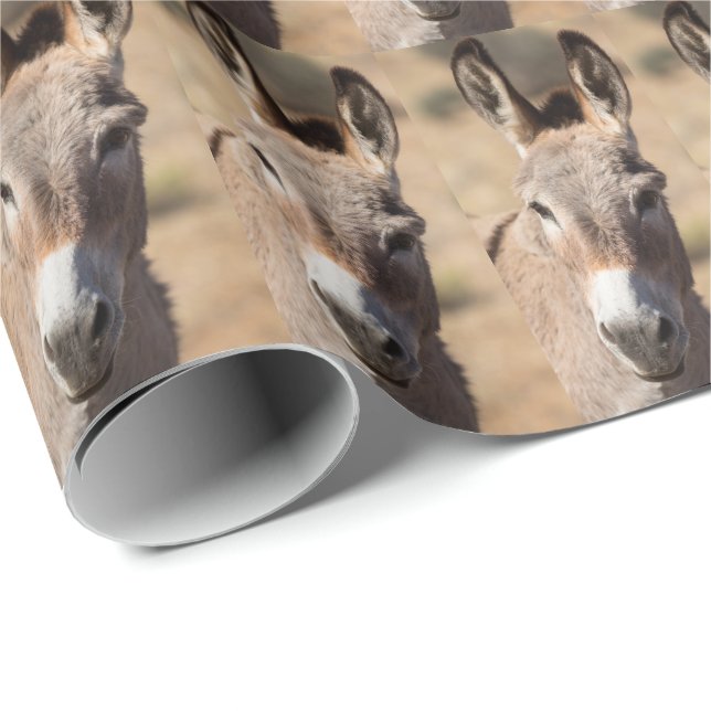 Donkey Ansikte Presentpapper (Rullad Hörn)