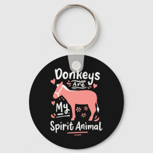 Donkey är mitt andliga djur nyckelring
