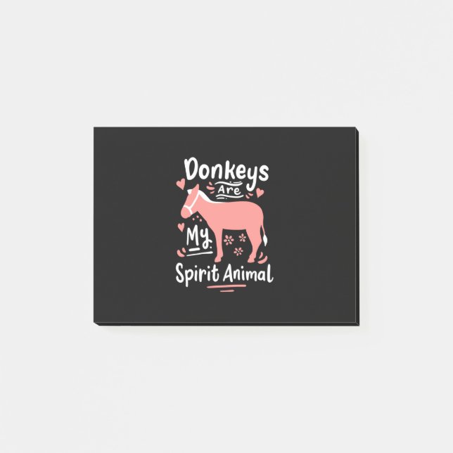 Donkey är mitt andliga djur post-it block (Framsida)