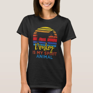 Donkey är mitt andliga djur - Zookeeper Mule T Shirt