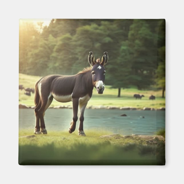 Donkey, Asinus, Jackass, Mule, Burro, WildAss Magnet (Framsidan)