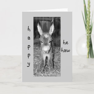 DONKEY BABY SÄYS LYCKLIG "HE HAW" BIRTHDAY TILL DI KORT