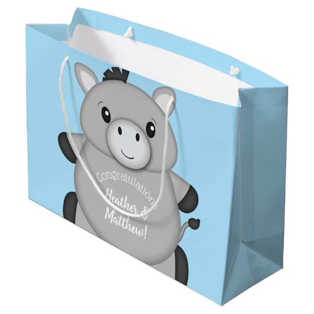 Donkey Baby Shower Blue (Baksidan Vinklad)