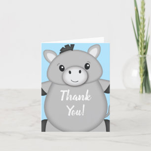 Donkey Baby Shower Blue Tack Kort