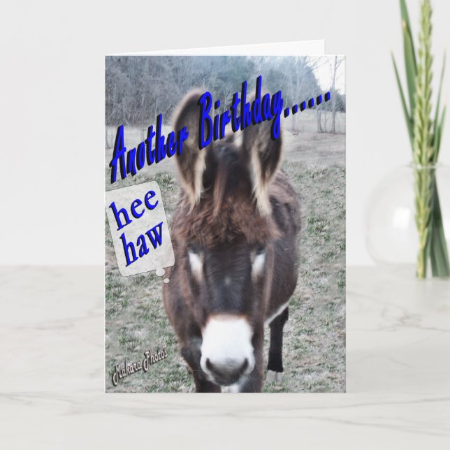 Donkey Birthday-anpassning Kort (Framsida)