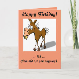 Donkey Birthday Greetings Kort