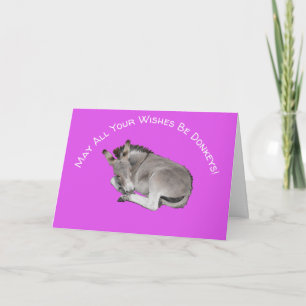 Donkey Birthday Wish Kort