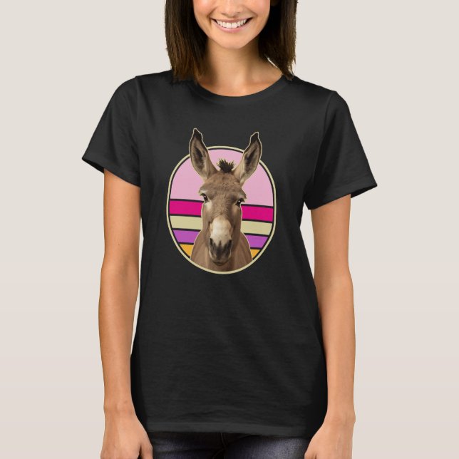 Donkey Costume Little Donkey Ears Retro Picture Pi T Shirt (Framsida)