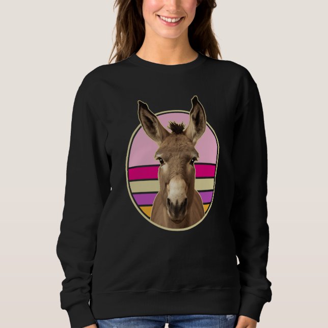 Donkey Costume Little Donkey Ears Retro Picture Pi T Shirt (Framsida)