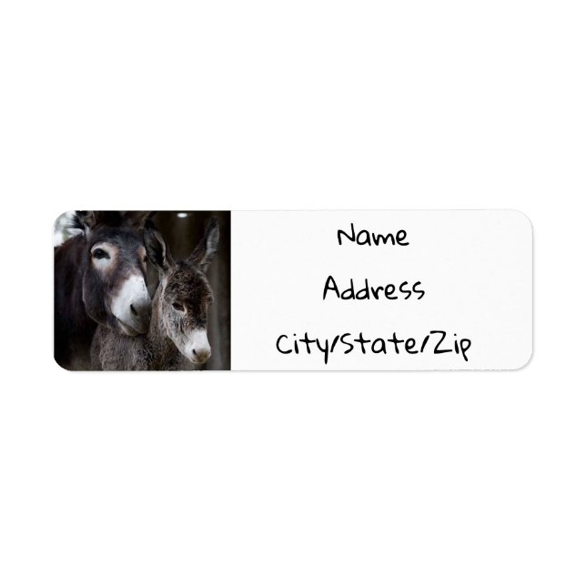***DONKEY COUPLE** RETURNERA ADRESSETIKETT RETURADRESS ETIKETT (Framsidan)