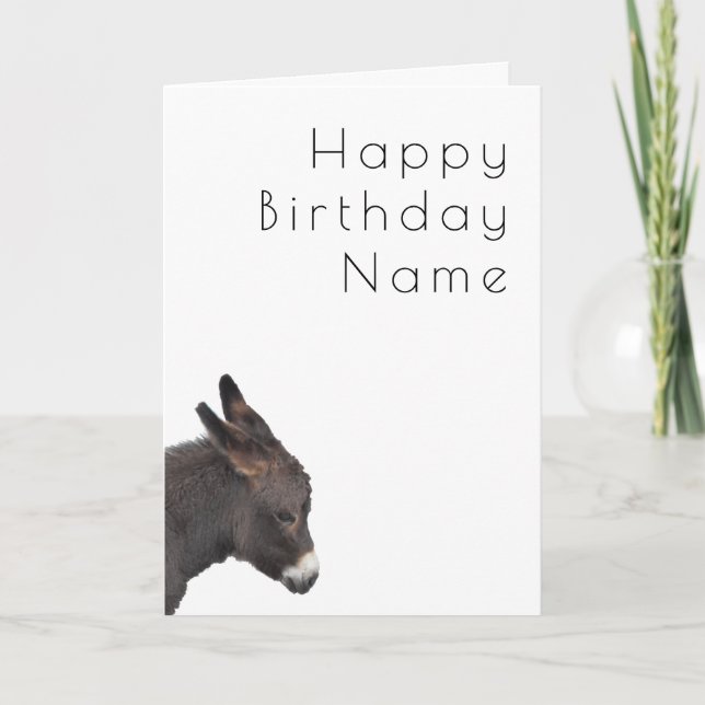 Donkey Deco Birthday Kort (Framsida)