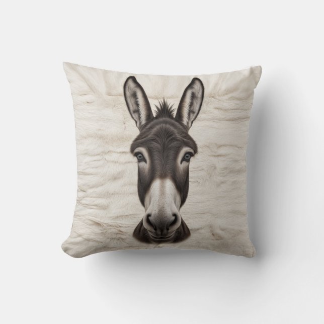 Donkey Delight": Black and White Kilim Pillows Kudde (Framsida)