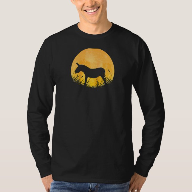 Donkey Easy Halloween Outfit Jackass Mule Måne Cos T Shirt (Framsida)