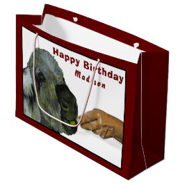 Donkey Eating an Apple Large Gift Bag