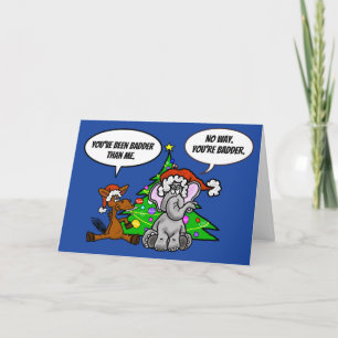 Donkey & Elephant Funny politisk julkort Helgkort