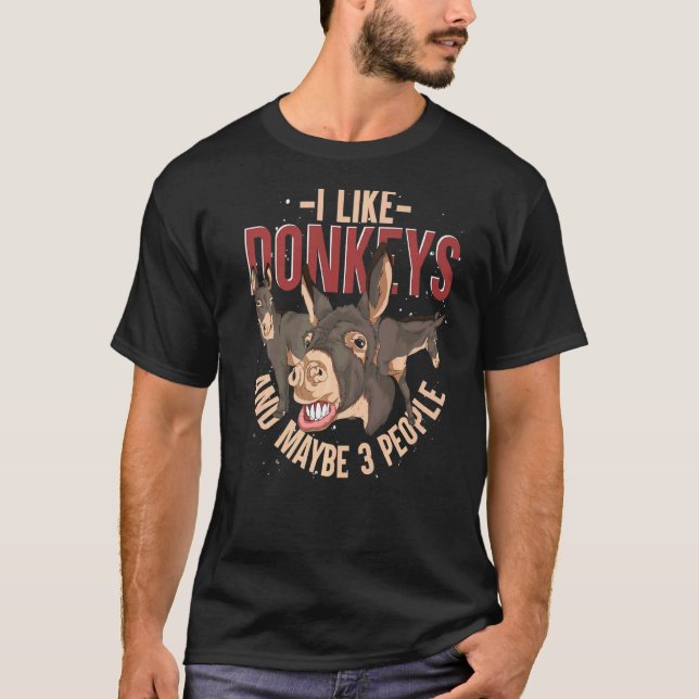 Donkey Farm Animal Farmer Donkey 1 T Shirt (Framsida)