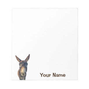 Donkey Farm Animal on White Anteckningsblock