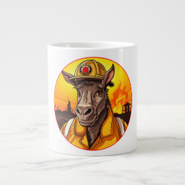 Donkey Firefighter Jumbo Mugg