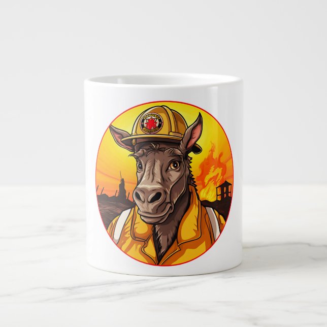 Donkey Firefighter Jumbo Mugg (Framsidan)