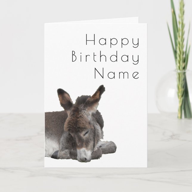 Donkey Foal Deco Birthday Kort (Framsida)