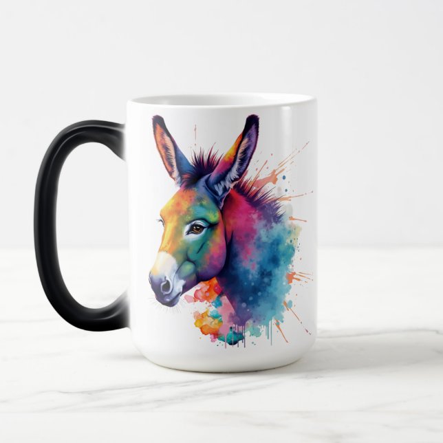 Donkey för vattenfärg magisk mugg (Vänster)