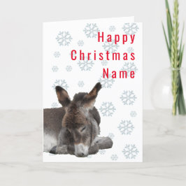 Donkey Foto Deco Jul Helgkort