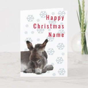 Donkey Foto Deco Jul Helgkort