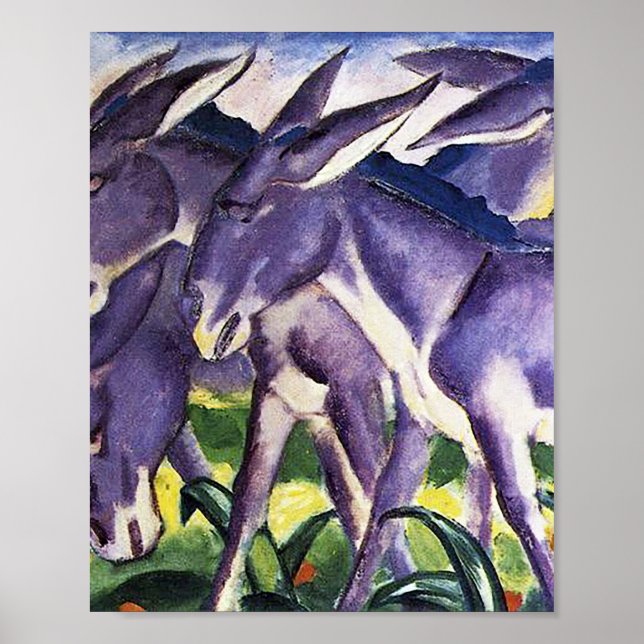 Donkey frieze av Franz Marc Poster (Framsidan)