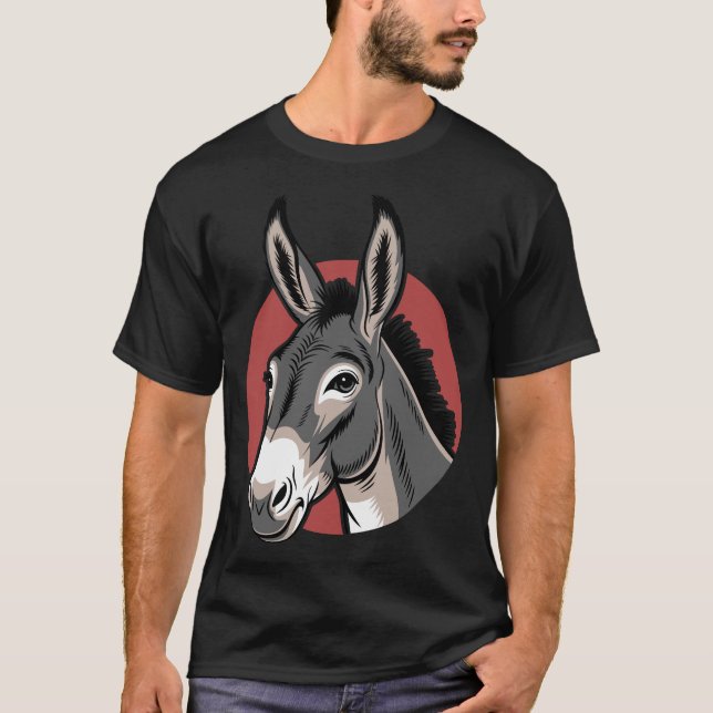 Donkey Funny Mule T Shirt (Framsida)