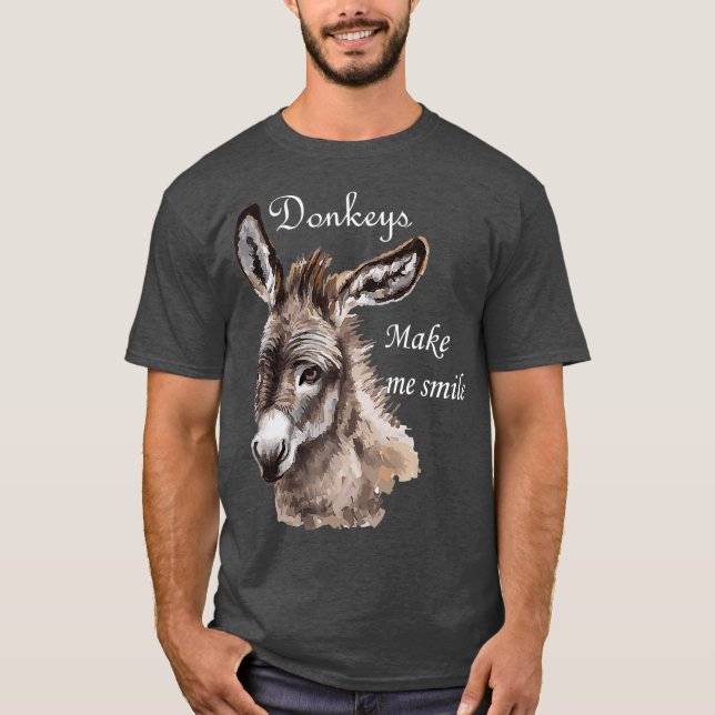 Donkey gör mig till Smile Cute Miniatyr Mini T Shirt (Framsida)