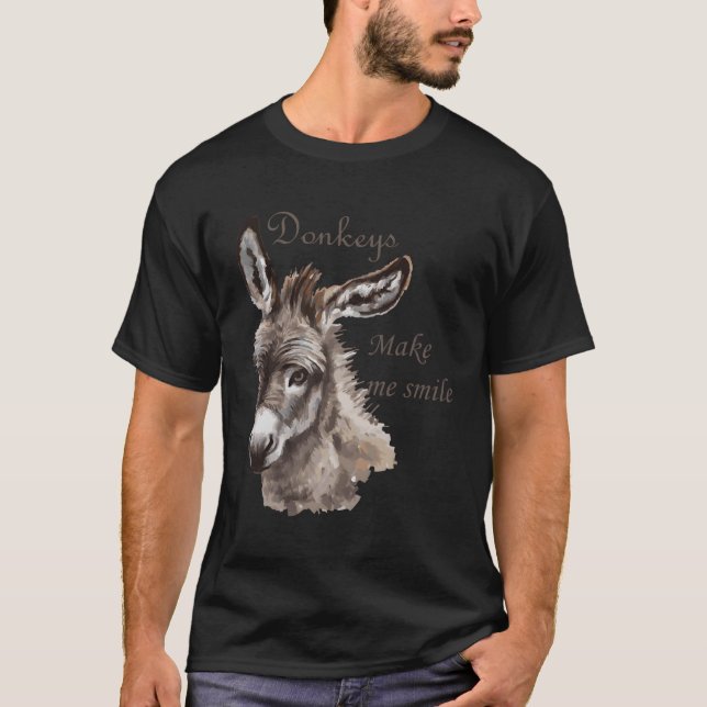 Donkey gör mig till Smile Minister Donkeytail T Shirt (Framsida)