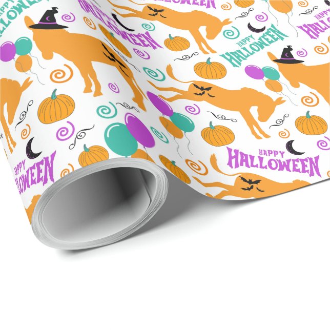 Donkey Halloween Gift Wrapping Papper Presentpapper (Rullad Hörn)