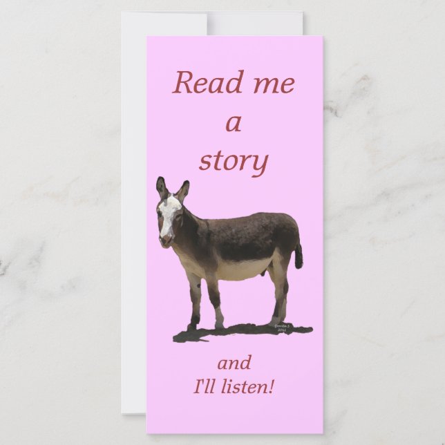 Donkey har Svan Cute Children's Bookmark (Framsida)