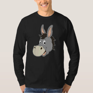Donkey Head Smiling Laughing Mule Zoo Animal Farme T Shirt